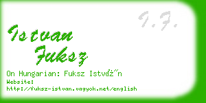 istvan fuksz business card